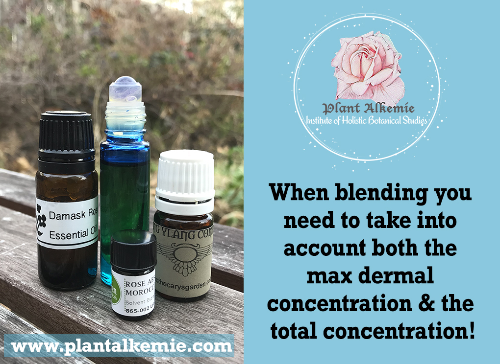 For blending, you need to consider max dermal and total concentrations